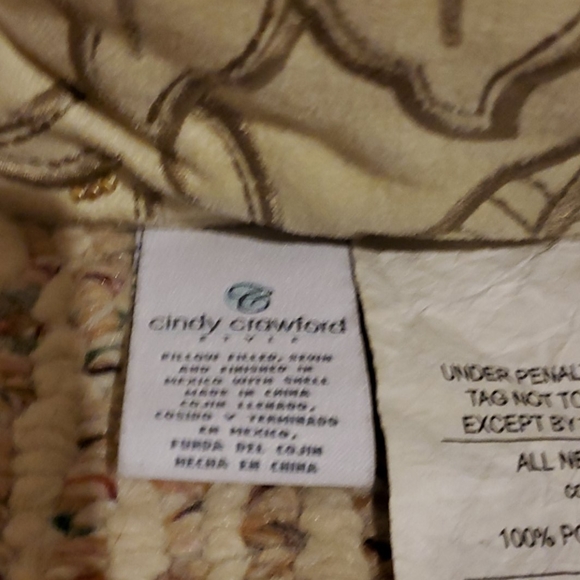 cindy crawford style Accents Cindy Crawford Accent Beaded Floral Design Pillow Poshmark